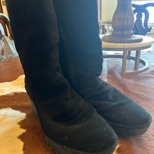 Fly London Women’s Black Suede Mid-Calf Boots - Classic Comfort